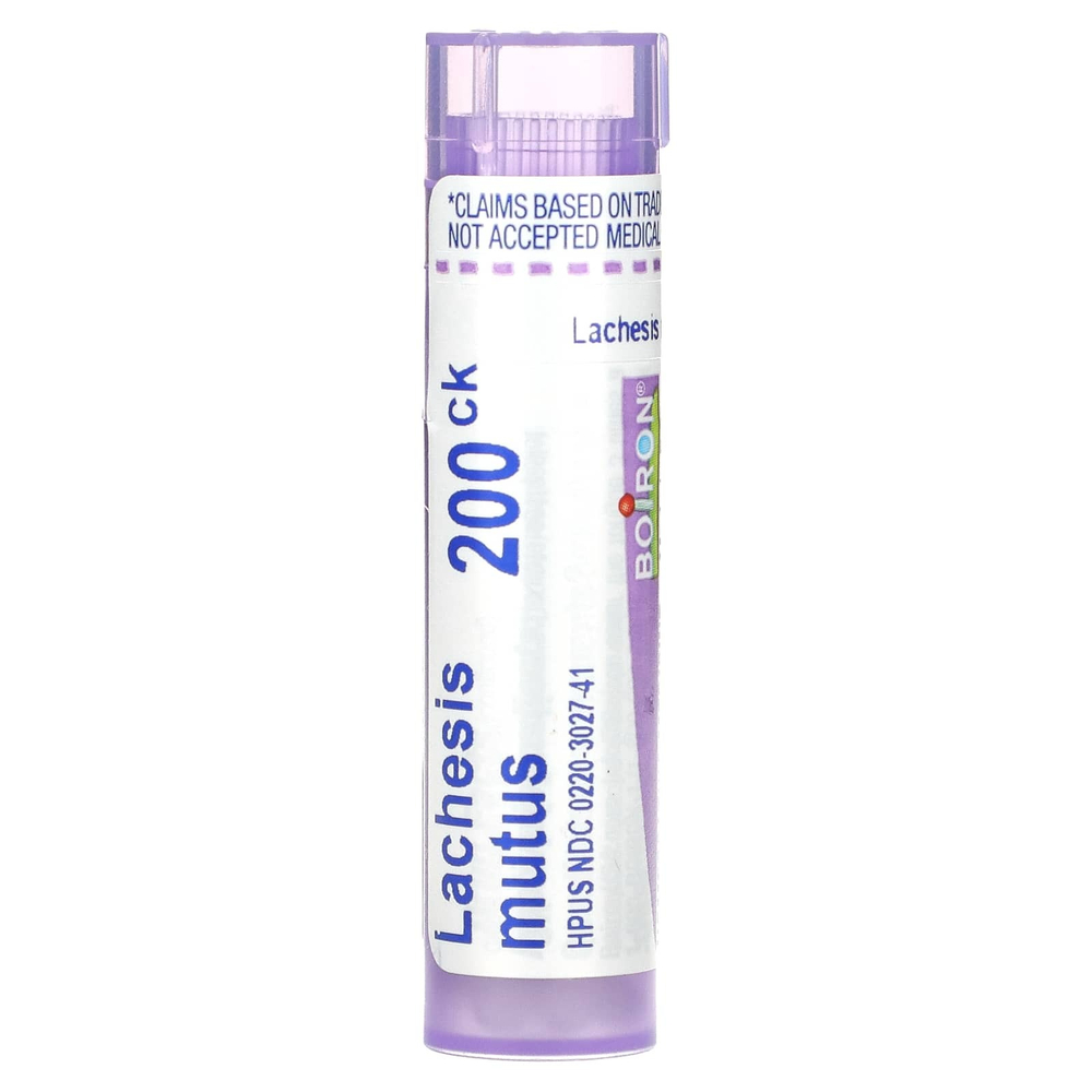 Boiron, Lachesis Mutus, 200CK, средство для облегчения менопаузы, примерно 80 гранул