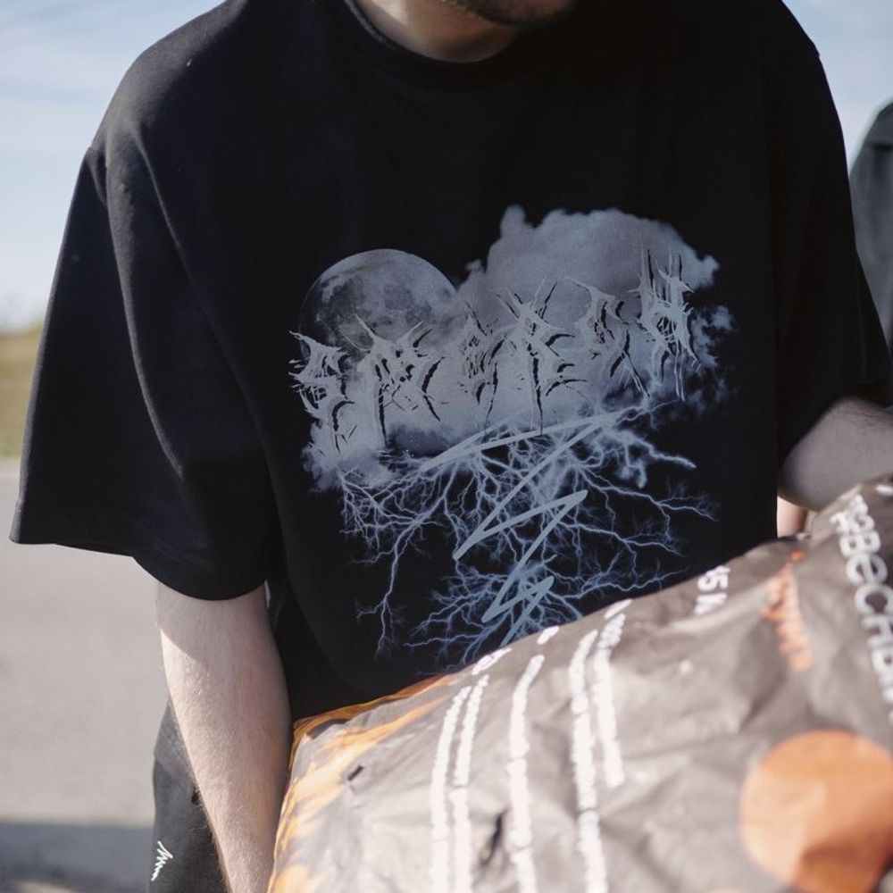 Футболка Смерч Оверсайз Принт #7 черная