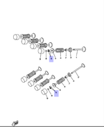 Фиксатор клапана (сухарь) Yamaha 1HX121180000