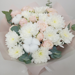 Букет из роз и хризантемы Кристина