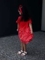 Платье в садик для девочки с коротким рукавом