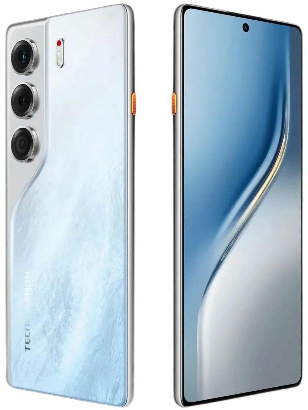 Смартфон TECNO CAMON 40 8/256ГБ, 6.78", AMOLED, 50МП, белый (Glacier White)