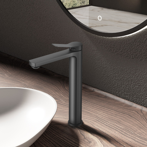 Смеситель для раковины Vincea Arco VBF-4AR02GM, вороненая сталь