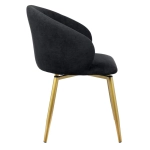 Стул Bradex Home Paola графит, матовое золото, на поворотном механизме