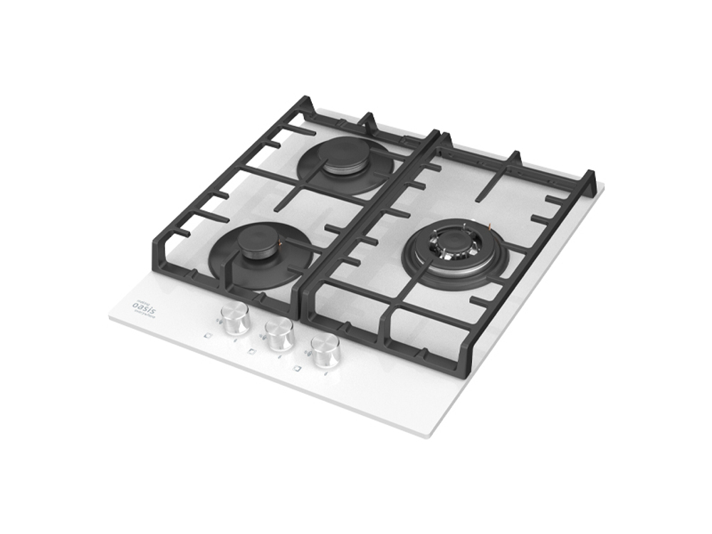 Поверхность варочная газ. "Oasis" P-3GWT (Белая)