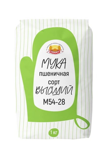 Мука пшеничная высшего сорта 1 кг. Уладар