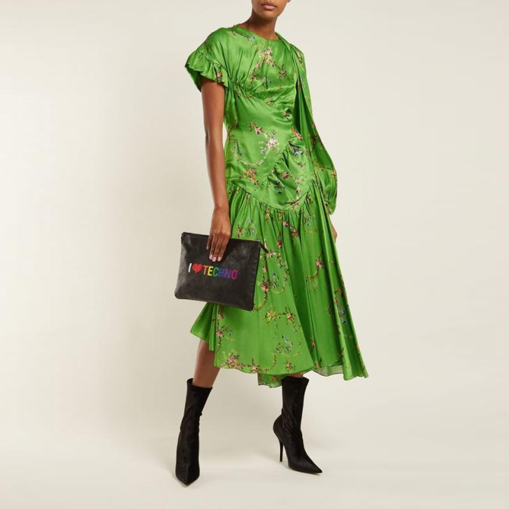 Balenciaga Leather Clutch Women"s Black