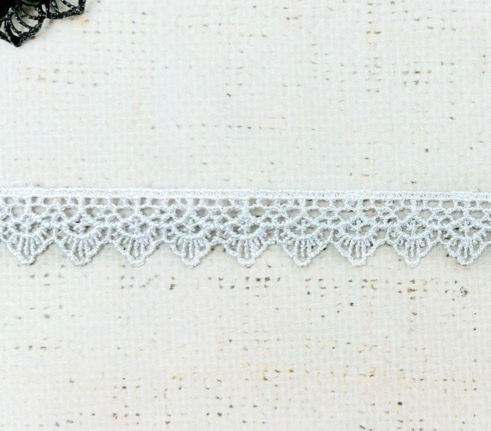 Кружево плетёное, ш. 1,7 см, белый