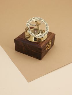 Nautical Морской компас в деревянном футляре