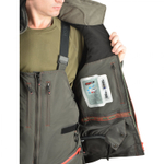 Зимний мужской костюм-поплавок ХСН Rescuer III NEW -45 (Hardguard) Зеленый (Красные молнии)