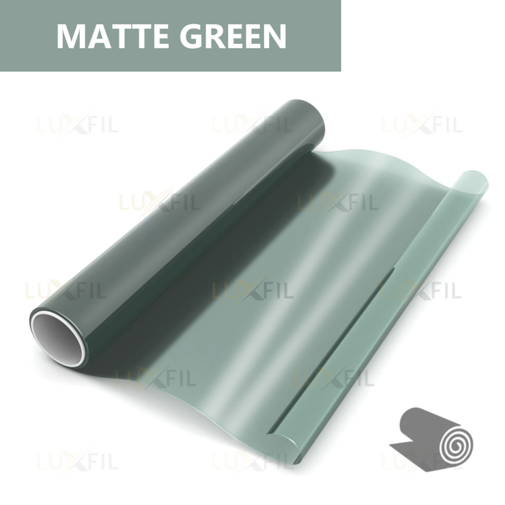 Пленка для окон декоративная MATTE GREEN LUXFIL, рулон (размер 1,524x30м.)