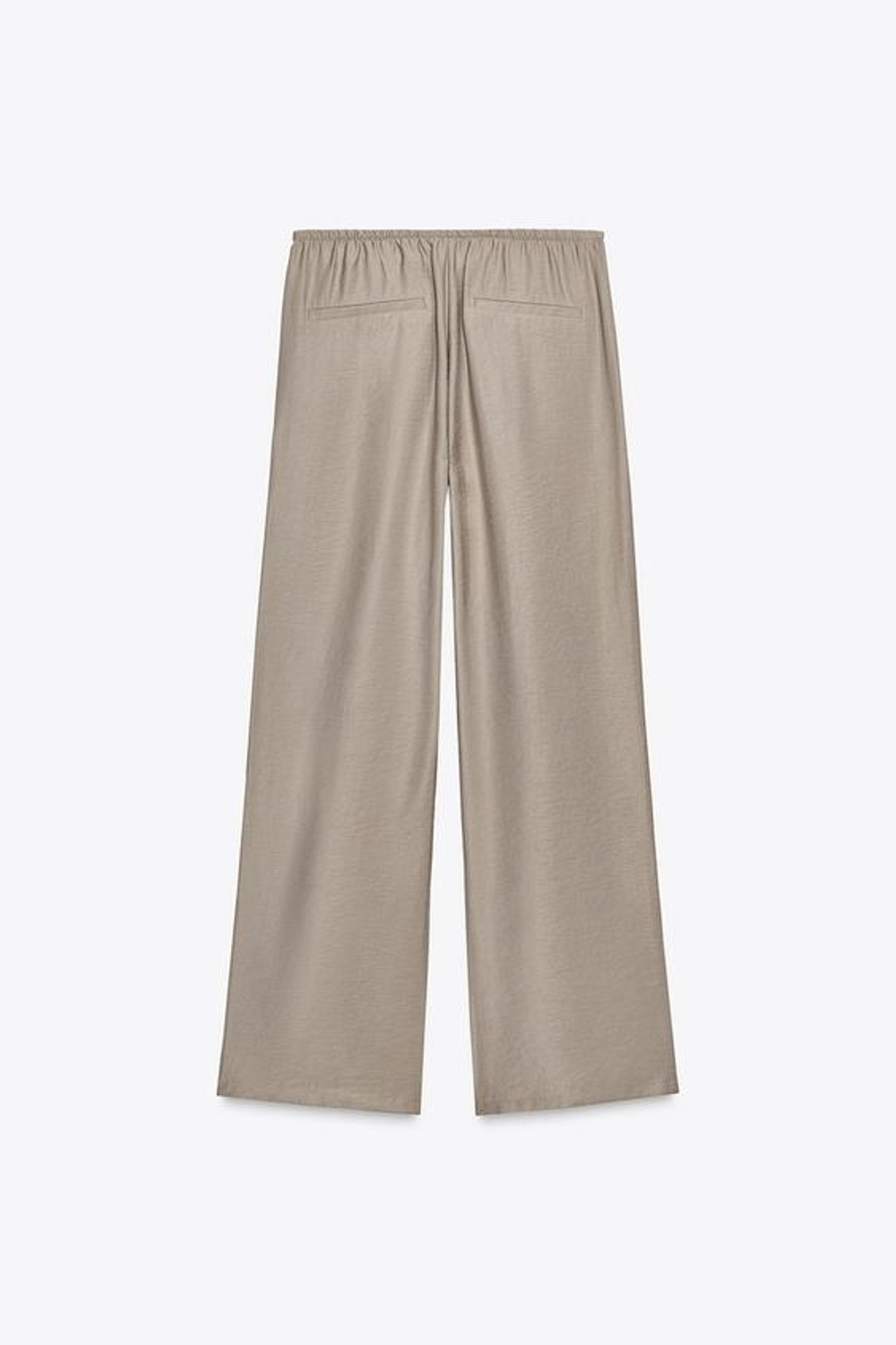 ZARA БРЮКИ ИЗ СТРУЯЩЕЙСЯ ТКАНИ, СЕРОВАТО-КОРИЧНЕВЫЙ