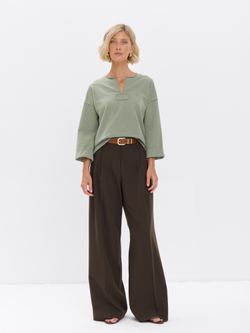 Джемпер с V-вырезом и рукавом 3/4