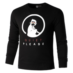 Мужская кофта теннисная Quiet Please Advantage Logo Sweatshirt Men - Black, White