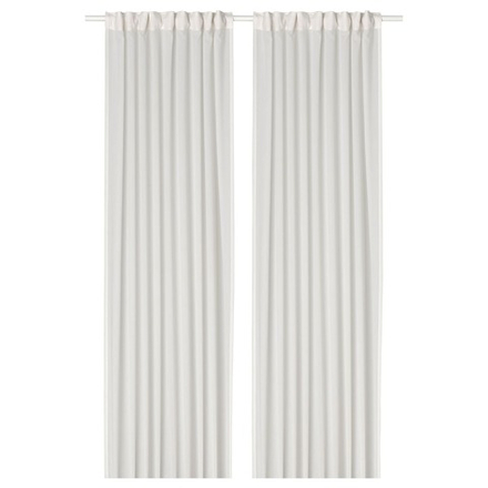 IKEA ROSENROBINIA  (ИКЕА РОСЕНРОБИНИА)  -  Шторы, 2 шт, на ленте/белые, 145x300 см