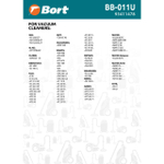 Мешки для пылесосов BORT MAKITA, NILFISK , STIHL  (BB-011U) 5шт