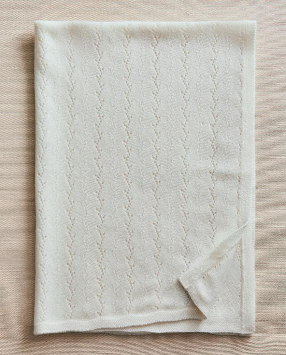 ZARA HOME ДЕТСКИЙ ПЛЕД ИЗ КАШЕМИРА, ЭКРЮ