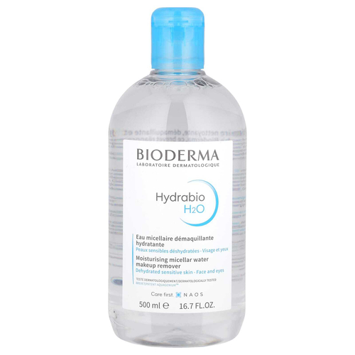 Bioderma, Hydrabio H2O, увлажняющий раствор мицелл для снятия макияжа, 500 мл (16,7 жидк. унц.)