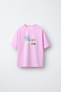 ZARA ФУТБОЛКА HANGYODON AND FRIENDS © SANRIO, РОЗОВЫЙ