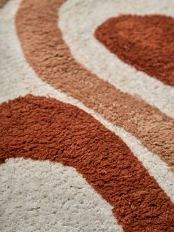 Коврик для ванной Flow терракотового цвета из коллекции Ethnic