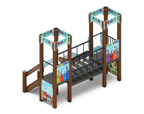 Детский игровой комплекс Королевство (Коты) ДИК 1.15.07-11 H=900