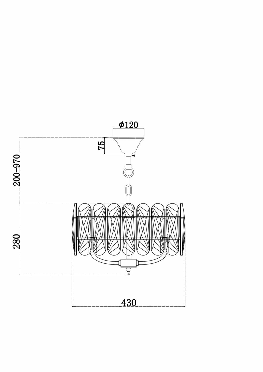 Подвесной светильник Maytoni MOD122PL-05BS
