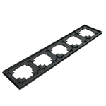 Рамка 5-местная, металл, STEKKER, MFR00-7005-05, серия Катрин, черный 50028