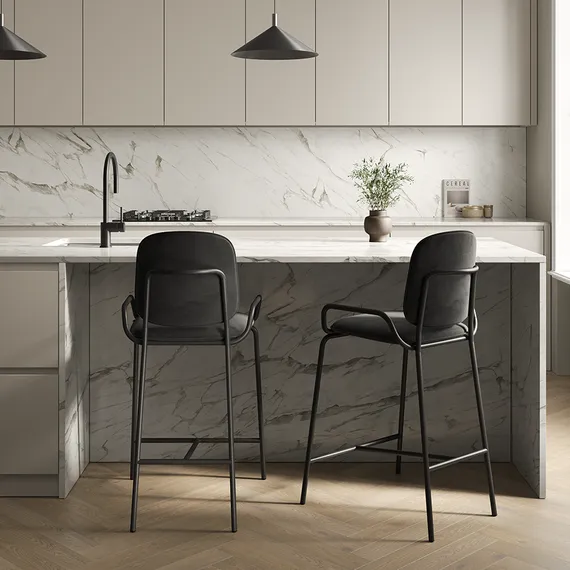 Барный стул Ror, 2 Frame, черный велюр