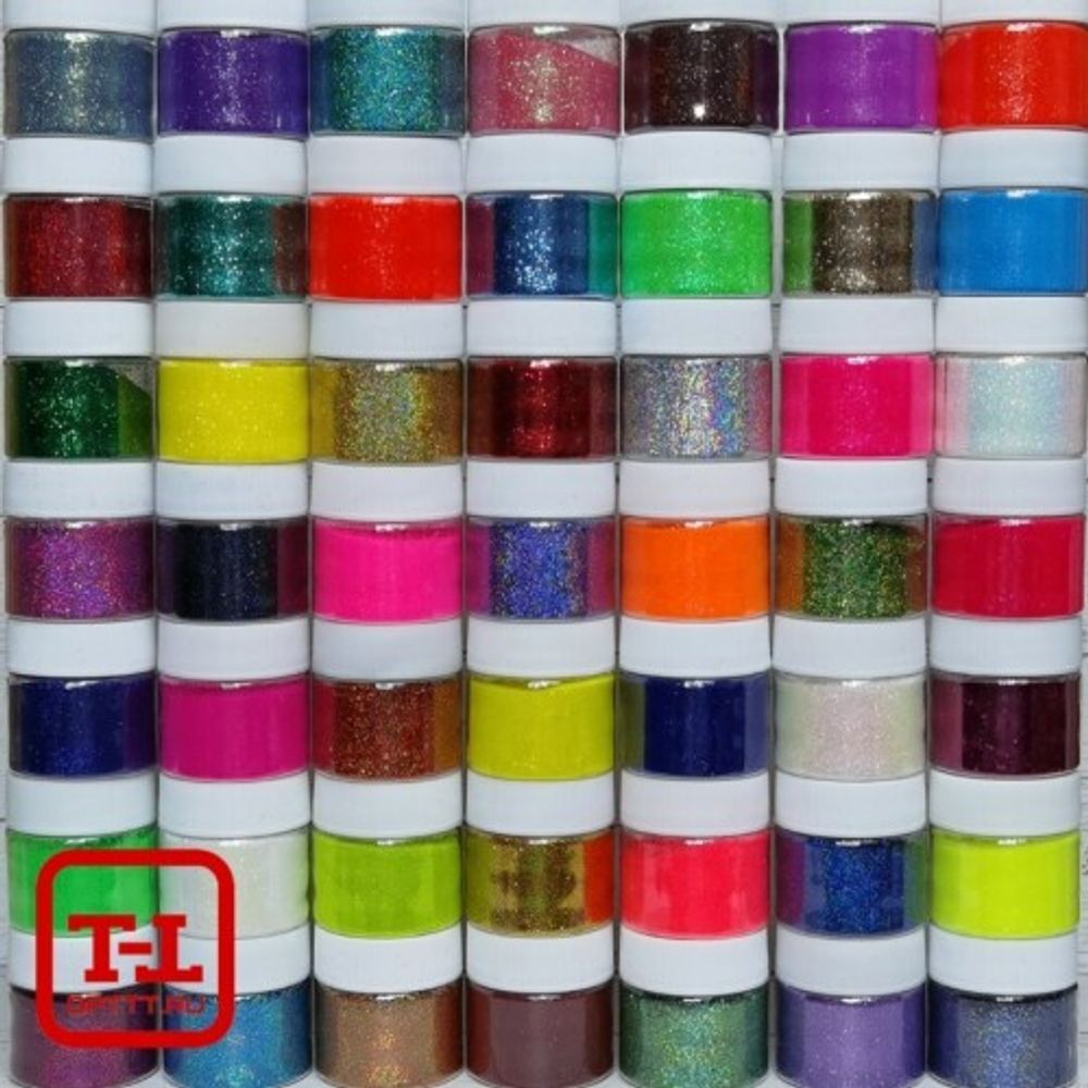 Набор "MIXSOMI БЛЕСК ГЛИТТЕР 50х20мл./15 грамм цветов 0.2 мелкие"