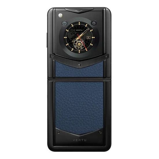 Vertu Ironflip джентльменский синий (кожа теленка)