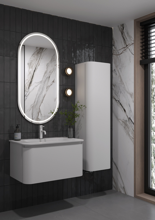 Armadi Art OVALE 1 полка 80CM БЕЛАЯ тумба + раковина