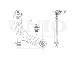 Рычаг подвески поперечный передний нижний правый UNIO SSP-40140
