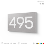 Номер на дверь 495, табличка на дверь для офиса, квартиры, кабинета, аудитории, склада, серая 120х70 мм, Айдентика Технолоджи