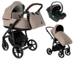 Детская коляска Roan Esso 3 в 1 с автокреслом Pituso Santiso Pro Black ESS110/1 Hazel/Black