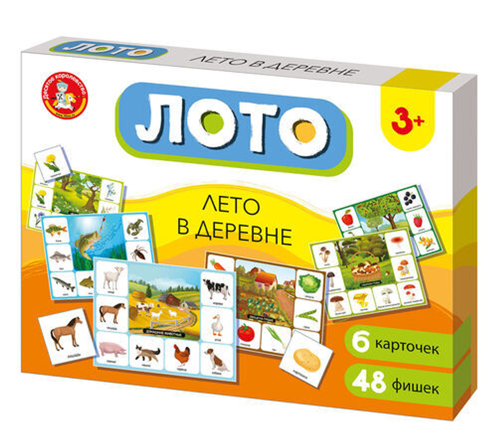 Лото детское "Лето в деревне" 3+