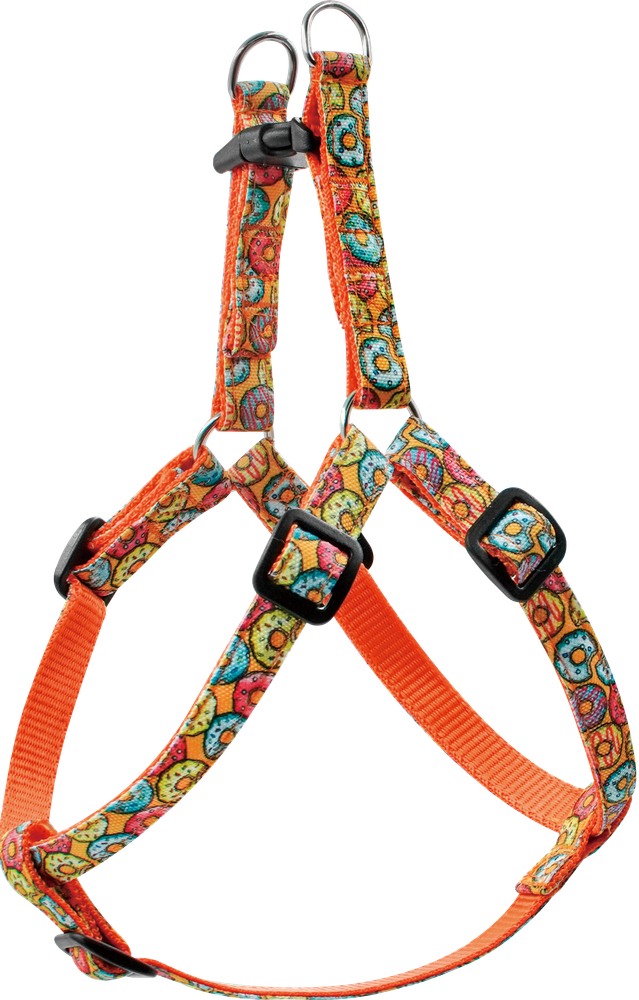 Шлейка ART LINE 15 мм капрон c принтом ПОНЧИКИ, быстросъемная от 30 до 40 см