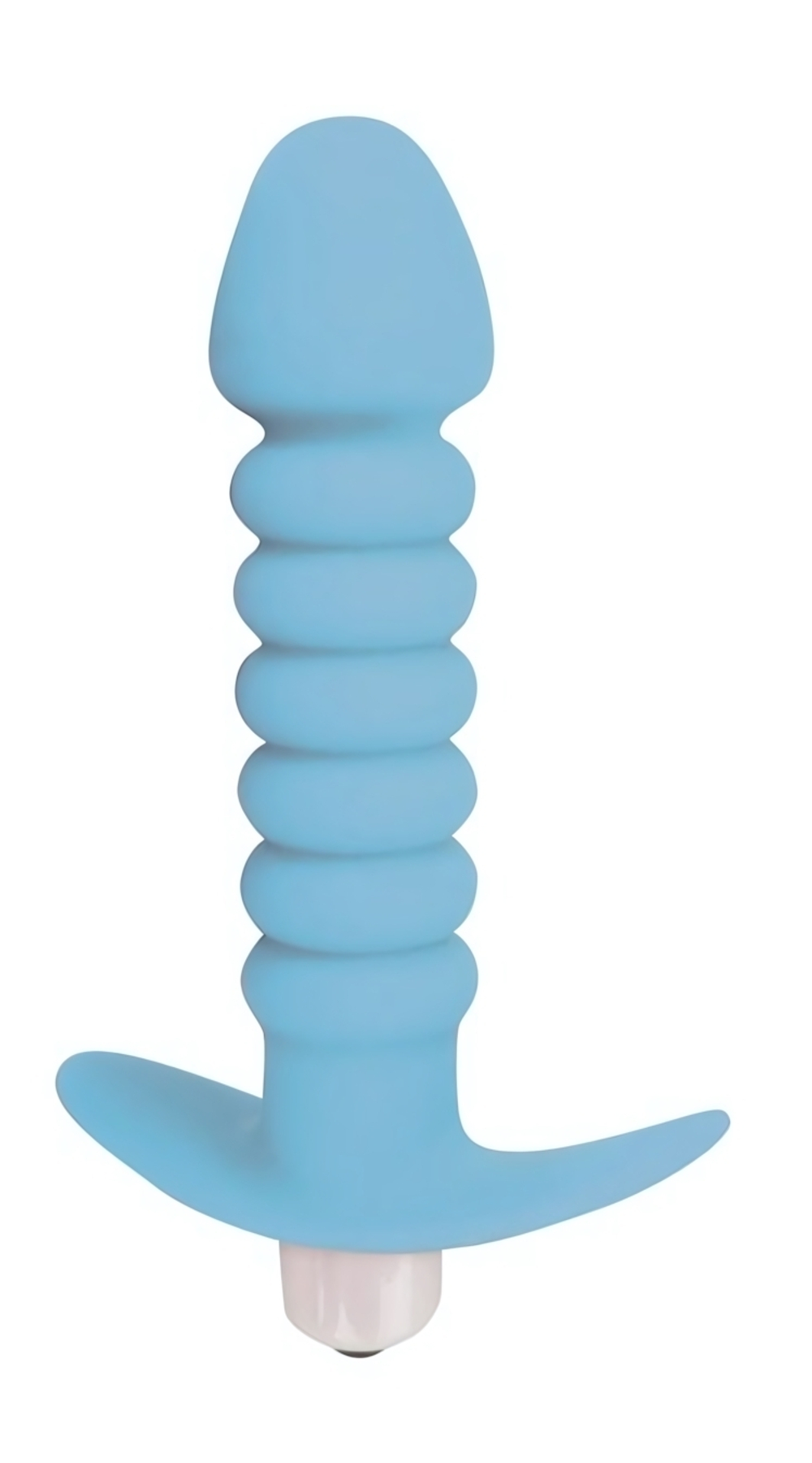 Анальная втулка с вибрацией Sweet Toys голубая 11,5 см