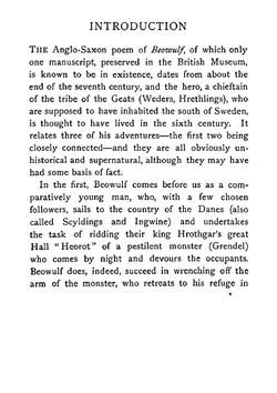 Beowulf; a metrical translation into modern English | John Richard Clark Hall