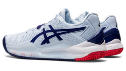 Женские Кроссовки теннисные Asics Gel-Resolution 8 Clay - soft sky/dive blue