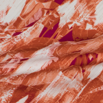 Шёлковое полотно с принтом в оттенках тёмно-оранжевого (113 г/м2)