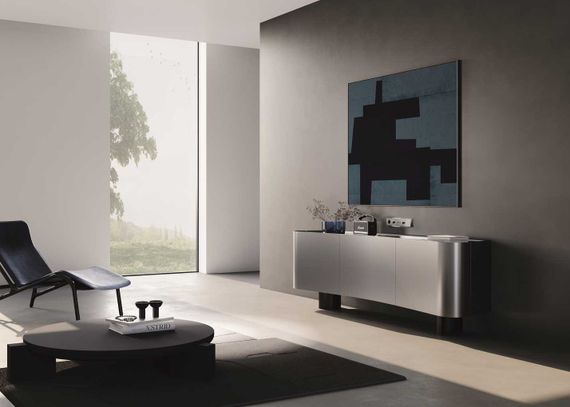 Рамка стеклянная Voltum S70 на 5 постов, (титан, стекло) VLS110506