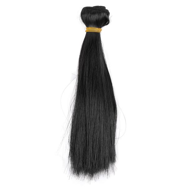 Трессы для кукол 15 см, 100 см, 25 г, 06 черный, HobbyBe HAR-7