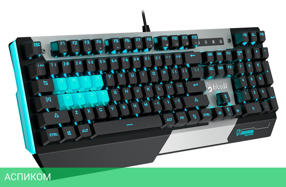 Клавиатура A4Tech Bloody B865 серый/черный