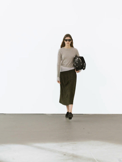 Massimo Dutti Свитер из 100% льна с меланжевым узором, серый