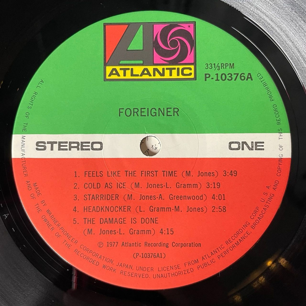 Винтажная виниловая пластинка LP Foreigner Feels Like The First Time (Japan 1977) (Obi)