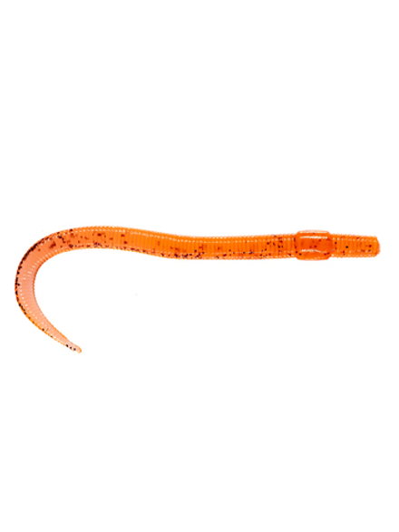 Приманка ZUB-WORM  75мм(3")-7шт, (цвет 250) морковный с блестками
