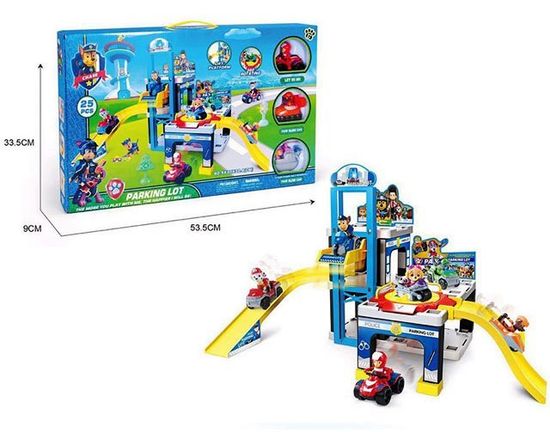 Щ/П Парковка 25 деталей + 3 героя на машинках 6520