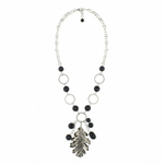 Колье лист Ester Bijoux Дуб CL875-S BW