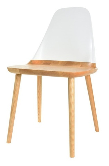 Стул DC-S123 белый/бук