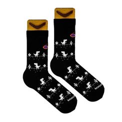 Носки BOOMERANGS Динозавры, черный